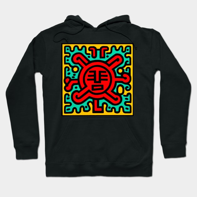 Funny Keith Haring, Bitcoin Hoodie by Art ucef